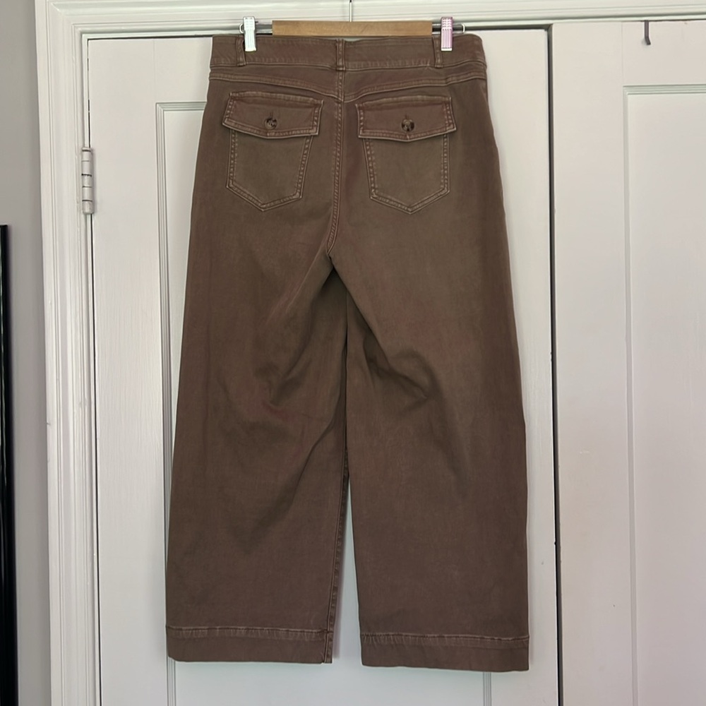 SPANX Stretch Twill Cropped Wide Leg Pant - Picture 4 of 7
